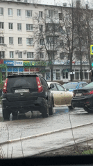 Traffic accident and indoor selfie documented in city area