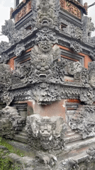 Tourist documents Balinese temples and street life in Ubud