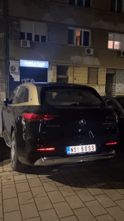 Luxury Mercedes-Maybach spotted parked on Novi Sad sidewalk