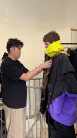 Fashion fitting sessions held at Milan studio during morning hours