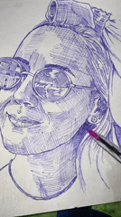 Live pen-and-ink portrait session underway in Abuja