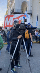 University and labor protesters demonstrate in Buenos Aires streets