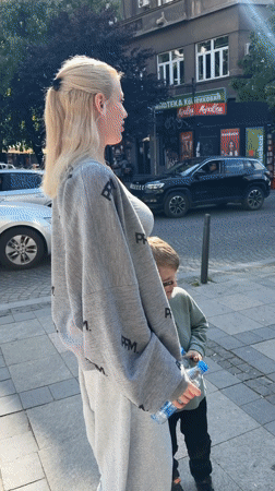 Casual street moments captured across Belgrade during sunny Friday afternoon
