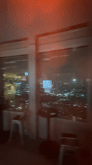 Night view of Zagreb captured from observation deck