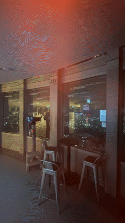 Night view of Zagreb captured from observation deck