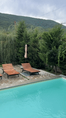 Poolside afternoon at a Georgian countryside property