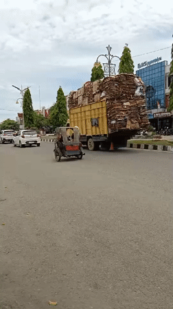 Morning street life documented across Lhokseumawe, Indonesia