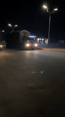 Nighttime truck traffic observed on Bukuru road
