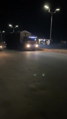 Nighttime truck traffic observed on Bukuru road