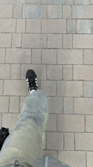 Morning pedestrian passes Orthodox church in Moscow