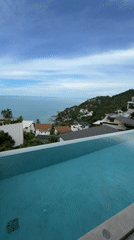Hillside villa neighborhood and coastal roads in Baan Chaweng Noi