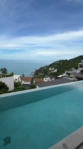 Hillside villa neighborhood and coastal roads in Baan Chaweng Noi