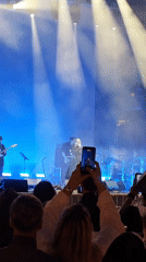 Live concert lights up Moscow stage with band and LED screen