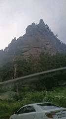 Drive through Burabay Nature Park captured in Kazakhstan
