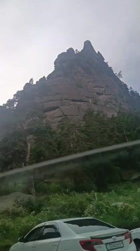 Drive through Burabay Nature Park captured in Kazakhstan