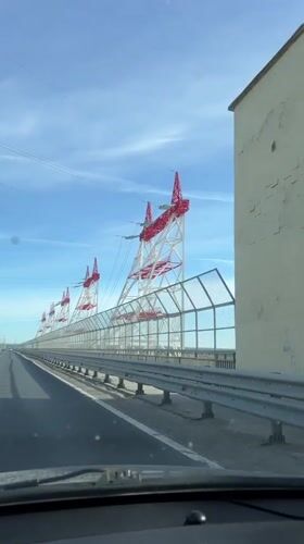 Early morning highway drive recorded in Novocheboksarsk, Russia
