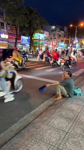 Night scenes from Nha Trang's streets, alleys, and doorways