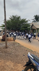 Marching band parades through Akwanga streets in morning procession