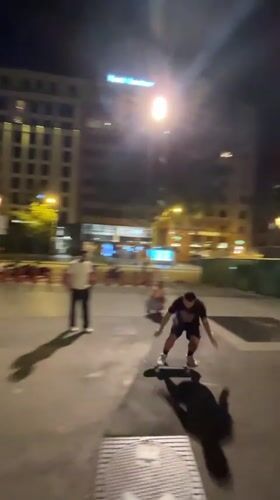 Late-night skating session through central Barcelona