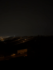 Nighttime panoramic views captured of Sofia Bulgaria from elevated perspective