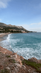 Scenic beach view captured in Kamenovo, Montenegro