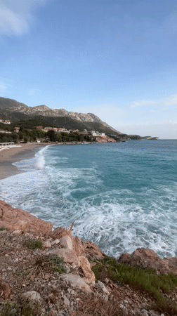 Scenic beach view captured in Kamenovo, Montenegro