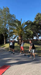 Morning fitness group exercises in Budva park