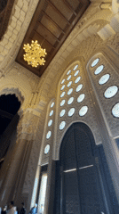 Visitor documents Hassan II Mosque architecture and traditional mosaics