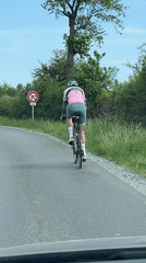 Cyclist spotted riding through Chambœuf wearing La Culture Vélo jersey