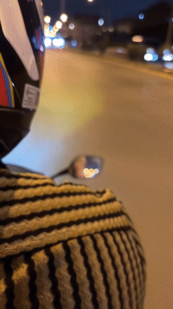 Nighttime motorcycle ride captured in Pattaya City