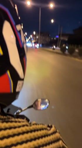 Nighttime motorcycle ride captured in Pattaya City