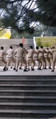 Mounted police and ceremonial formations take over Da Lat's lakefront