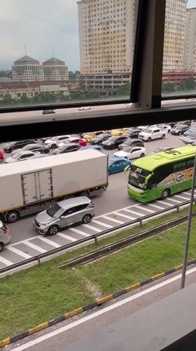 Morning commute and fast food scenes documented in Subang Jaya