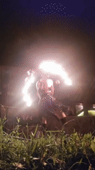 Fire dance performance lights up a Blahbatuh night