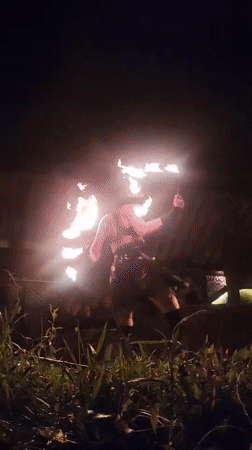 Fire dance performance lights up a Blahbatuh night