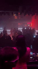 Female DJ performs at Barcelona nightclub in early morning