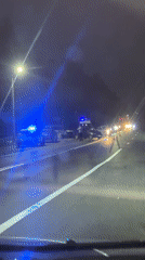 Traffic accident draws emergency response on wet Russian road