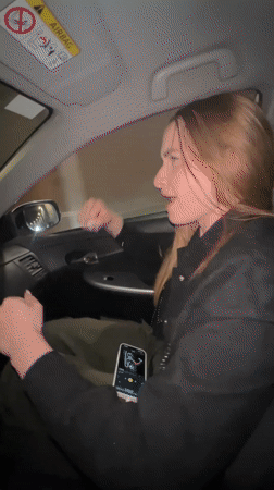 Woman observed in car on Montenegro highway at night