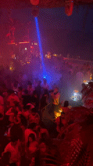 Fire performance and packed dance floor at Ko Kaeo nightclub