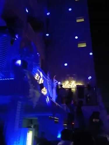 Delhi nightclub D'Dion bustling with patrons, dancing, dining activity