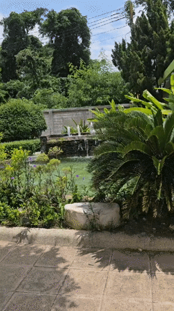 Fountains, gardens, and street-level commerce in Ban Nong Bua Di-mi