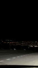 Nighttime roadside footage captured near Strazhets, Bulgaria