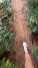 Morning trail runner documents scenic coastal hike in Fethiye