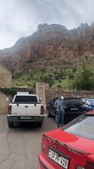 Tourists explore historic Armenian church complex in Mozrov