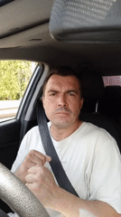 Behind the wheel on a Nizhny Novgorod highway