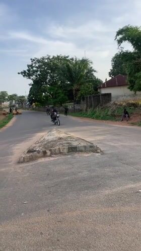 Rollerblader performs street stunts on Akwanga road