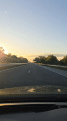 Dawn highway drive captured near Trilistnik, Bulgaria
