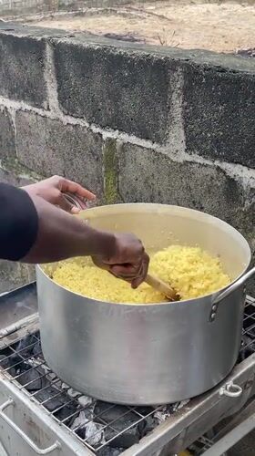 Traditional outdoor cooking documented in Ado, Nigeria