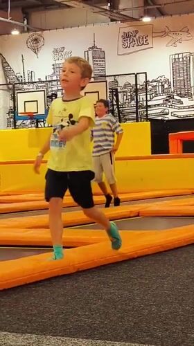 Trampoline park fun and Riga street scenes on a Friday