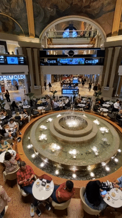Tourist documents Galerías Pacífico shopping mall in Buenos Aires